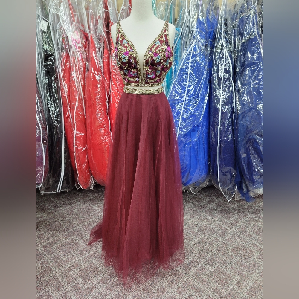 Rachel Allan Marsala Prom Dress